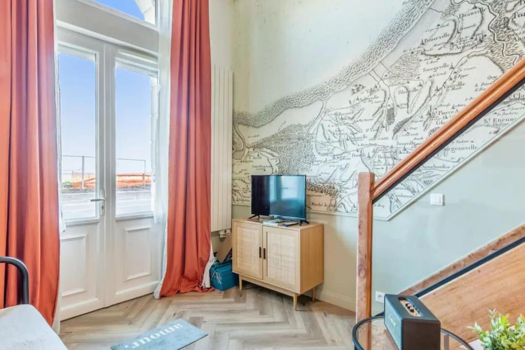 Juste La Plage - Studio Classe 3 Etoiles - Face A La Mer Houlgate Bagian luar foto